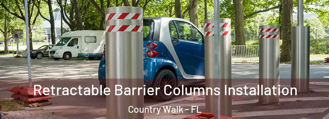 Retractable Barrier Columns Installation Country Walk - FL